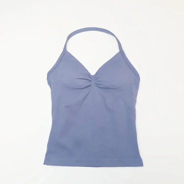 Impact Longline Strappy Top Sports Yoga Vest Women's Fitness Tank Top Gym Beautiful Open Back Bra Running Workout Halter - Image 11